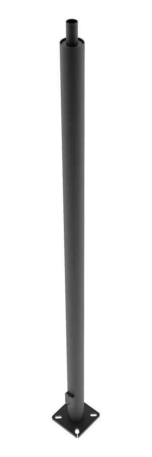 Poles, PR4, Round pole, 4 Inch, 7 gauge, 20 feet, welded tenon