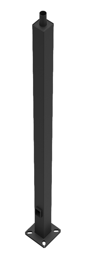 Poles, PS5, Square pole, 5 inch, 7 gauge, 30 feet, welded tenon