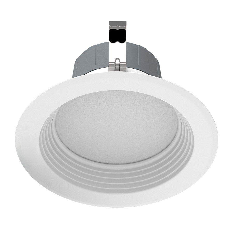 Retrofit Downlights, 715 lumens, Retrofit downlight, 8W, 4 inches, round, 90CRI, 5000K, 120V, white, baffle