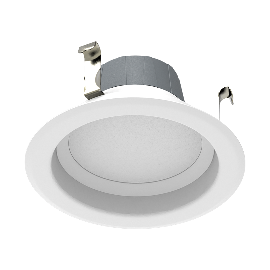 Retrofit Downlights, 712 lumens, Retrofit downlight, 8W, 4 inches, round, 90CRI, 5000K, 120V, white, smooth