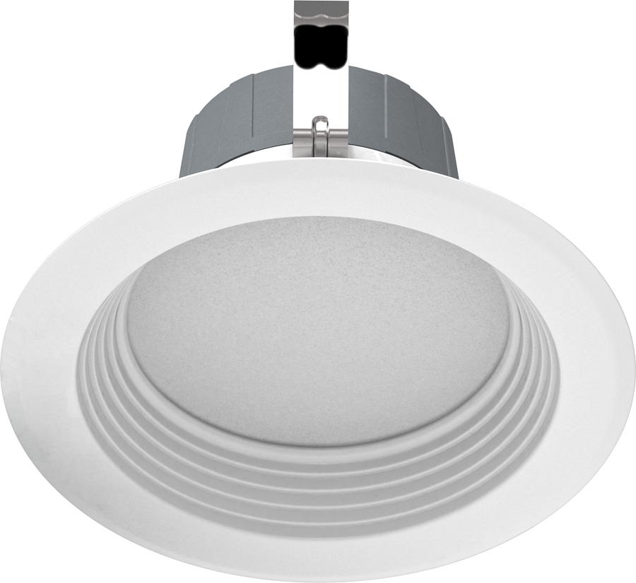 Retrofit Downlights, 748 lumens, Retrofit downlight, 8W, 4 inches, round, 90CRI, 3000K, 120V, white, baffle