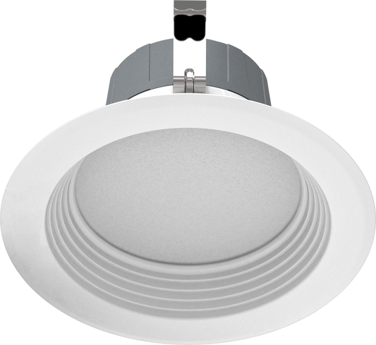 Retrofit Downlights, 748 lumens, Retrofit downlight, 8W, 4 inches, round, 90CRI, 3000K, 120V, white, baffle