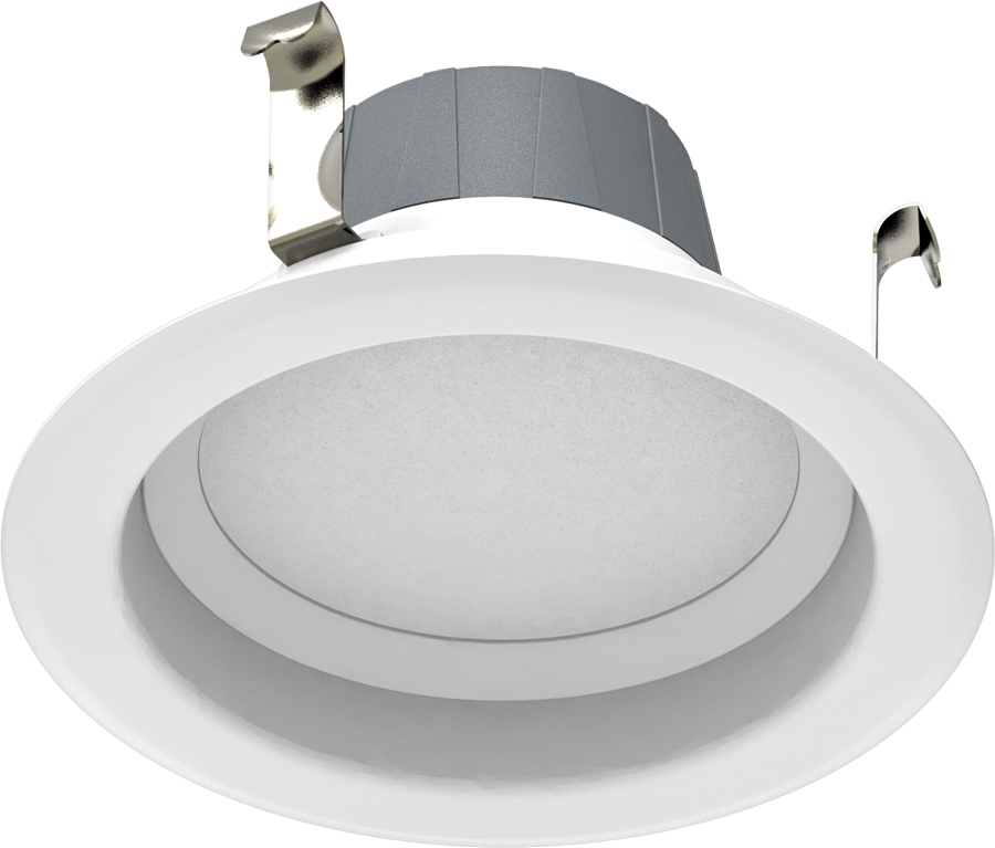 Retrofit Downlights, 897 lumens, Retrofit downlight, 8W, 4 inches, round, 80CRI, 4000K, 120V, white, smooth