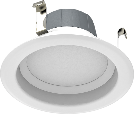 Retrofit Downlights, 897 lumens, Retrofit downlight, 8W, 4 inches, round, 80CRI, 4000K, 120V, white, smooth