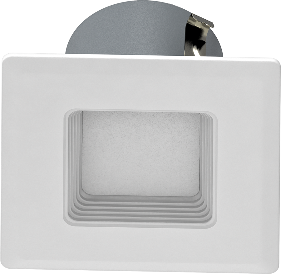 Retrofit Downlights, 713 lumens, Retrofit downlight, 7W, 4 inches, square, 80CRI, 2700K, 120V, white, baffle