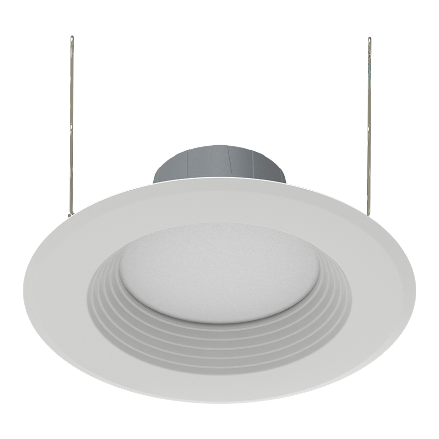 Retrofit Downlights, 742 lumens, Retrofit downlight, 8W, 6 inches, round, 90CRI, 5000K, 120V, white, baffle