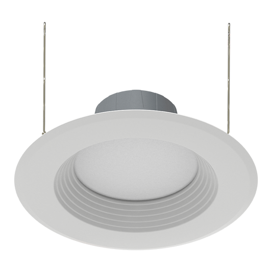 Retrofit Downlights, 742 lumens, Retrofit downlight, 8W, 6 inches, round, 90CRI, 5000K, 120V, white, baffle