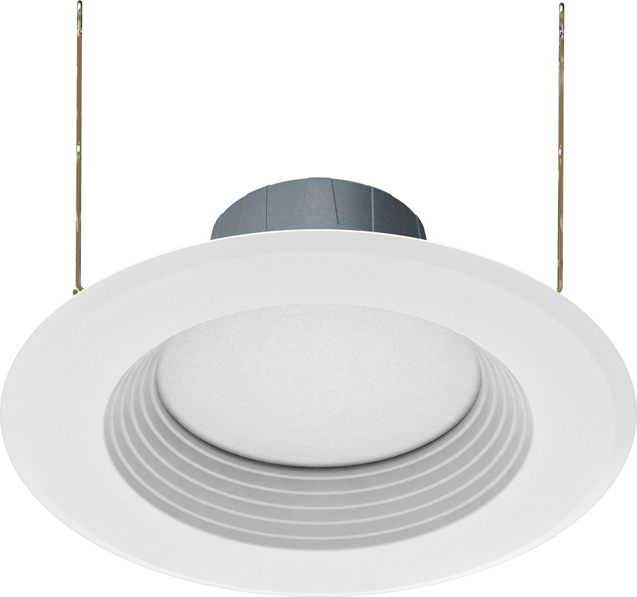 Retrofit Downlights, 796 lumens, Retrofit downlight, 8W, 6 inches, round, 90CRI, 4000K, 120V, white, baffle