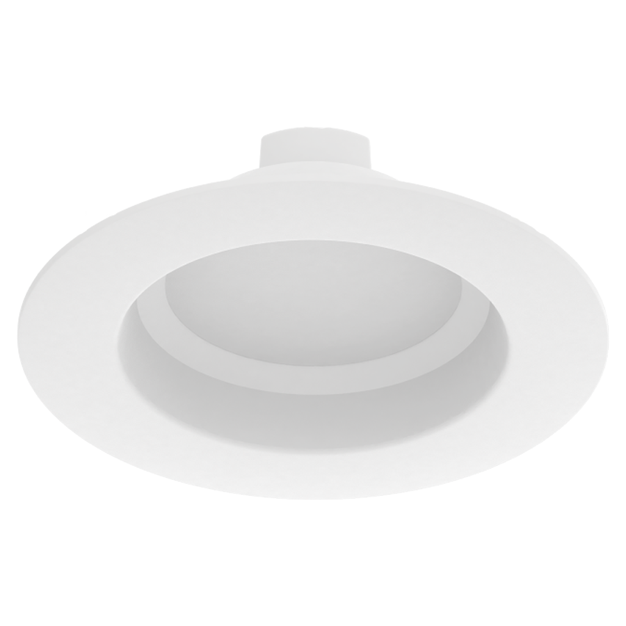 Retrofit Downlights, 625 Lumens, Eco Recessed, 6 Inches, round, base E26, smooth, white, 7W, Plastic, 120V, 3000K, 80CRI, Triac