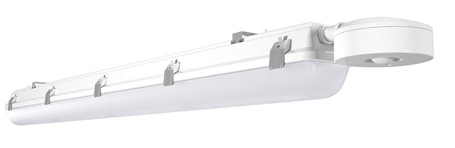 Washdown, 3019 Lumens, SEAL, 4 feet, 25W, 5000K, 0-10V dimmable, lightcloud Sensor, white