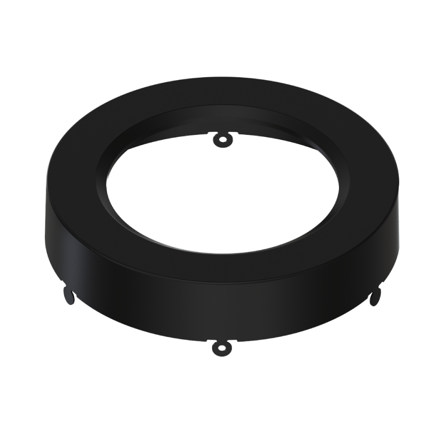 SURFACEFLUSHMOUNTS,SURFACEFLUSHMOUNTS_RESIDENTIAL  Lm Color Trim For 5.5" Sm Round Black Smooth