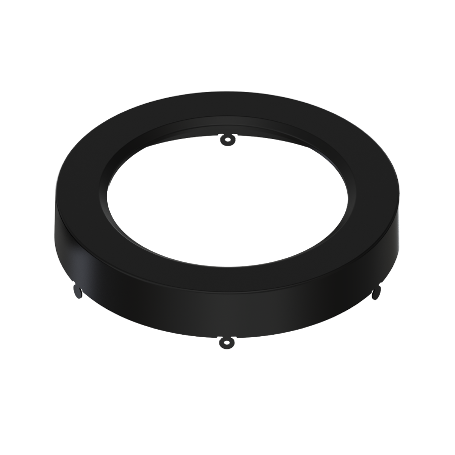 SURFACEFLUSHMOUNTS,SURFACEFLUSHMOUNTS_RESIDENTIAL  Lm Color Trim For 7" Sm Round Black Smooth