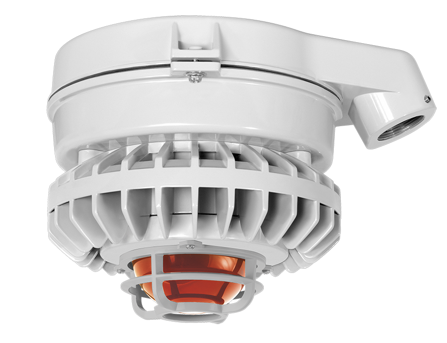 Hazardous Lighting, HAZSLED, 26W, amber frosted globe, die cast guard, gray