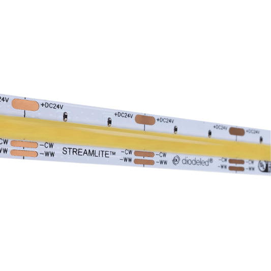 STREAMLITE Tape Light 24V, Tunable White, 6500K-2700K, 16.4 ft. Spool