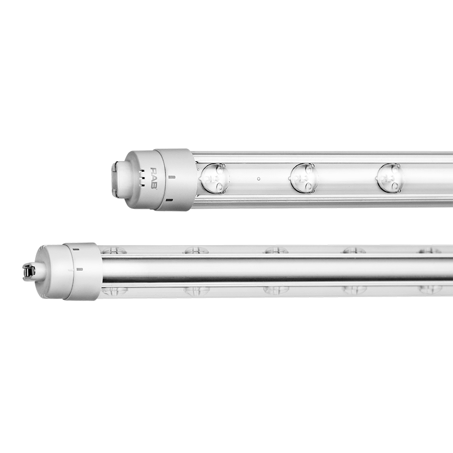 Linear Tubes, 6200 lumens, T8, 46W, 117 Inches, plastic 2 sided, 80CRI 6500K, double ended wiring method, ballast bypass