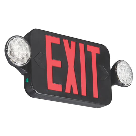 Exit Sign ELXN400 2 LED Series Low Energy Low Maintenance Thermoplastic Combination Unit