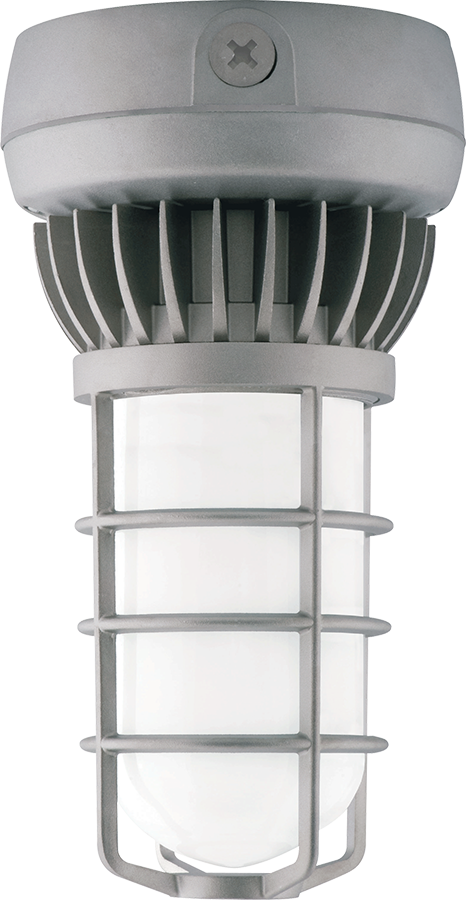 Vaporproof, 1401 lumens, LED, 26W, warm, 3/4 Frosted globe Diecast guard Ceil