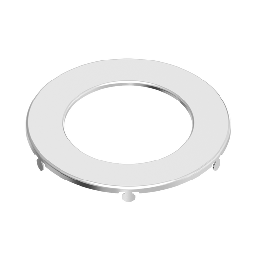 Recessed Downlights, WFRL, trim for edge-lit wafer, 4 Inches, round, brushed nickel, smooth