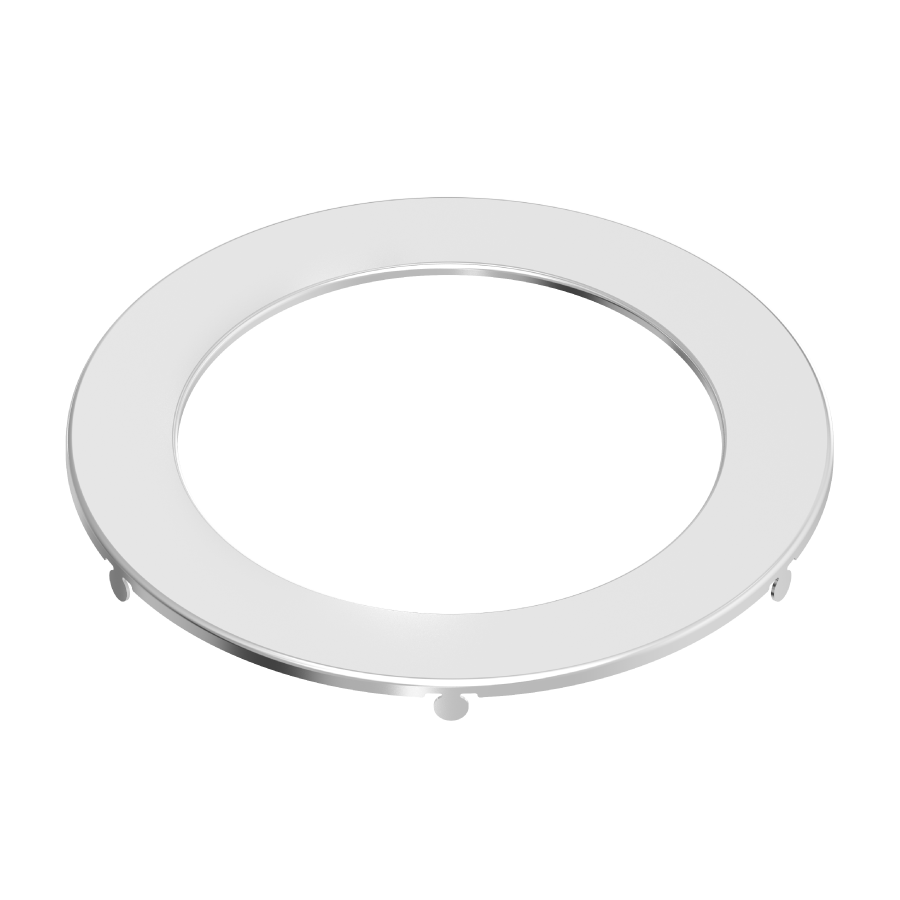 Recessed Downlights, WFRL, trim for edge-lit wafer, 6 Inches, round, brushed nickel, smooth