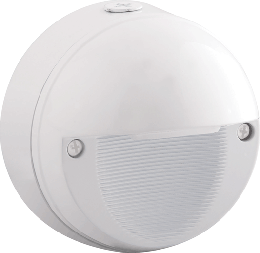 Wall Packs, 159 lumens, WPLED, 5W, 120V swivel photocell, white